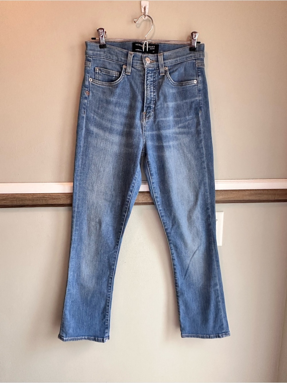 Veronica Beard Carly High Rise Kick Flare Crop Jeans